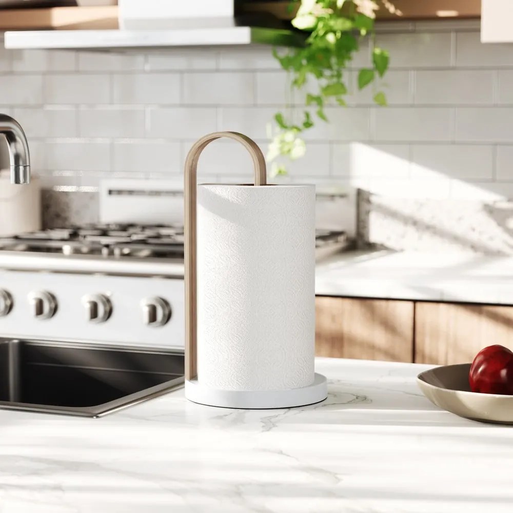 Fehér fa papírtörlő tartó ø 17 cm Bellwood – Umbra