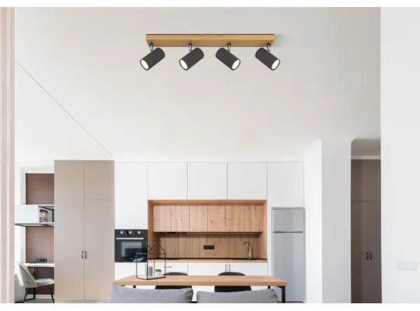 Globo 57911-4G - Spotlámpa ROBBY 4xGU10/35W/230V szürke/barna