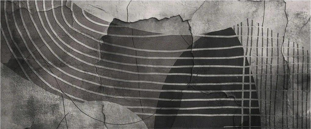 Divatos 3D Fali Tapéta Absztrakt vonalak 250x104 Ragasztóval