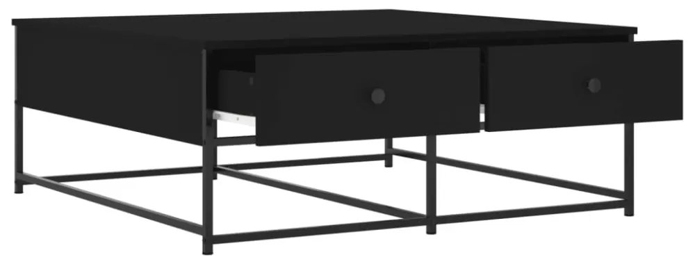 fekete szerelt fa dohányzóasztal 100 x 99 x 40 cm