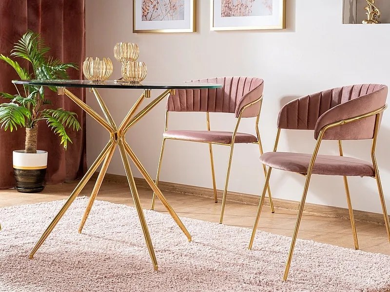 Azalia étkezőasztal kerek 80 cm víztiszta