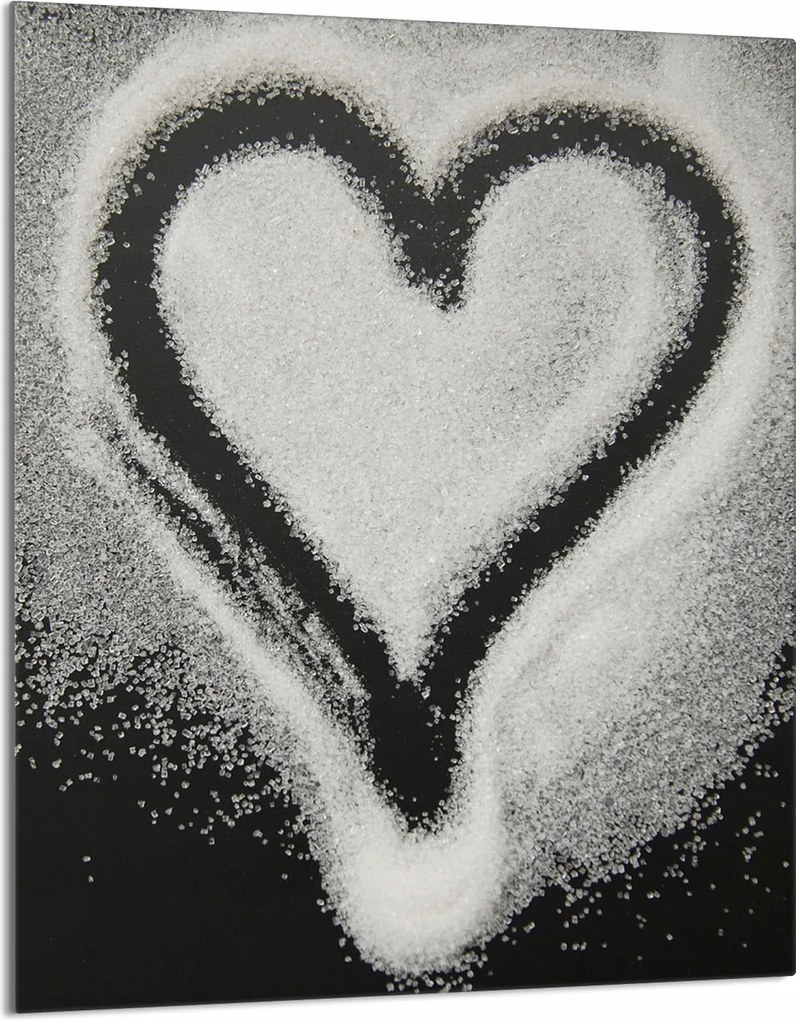 Üveg Vágódeszka 40x52 Szív a Konyhába