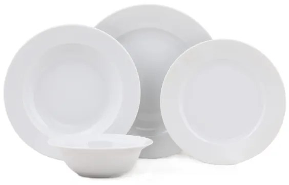 24 darabos fehér porcelán étkészlet