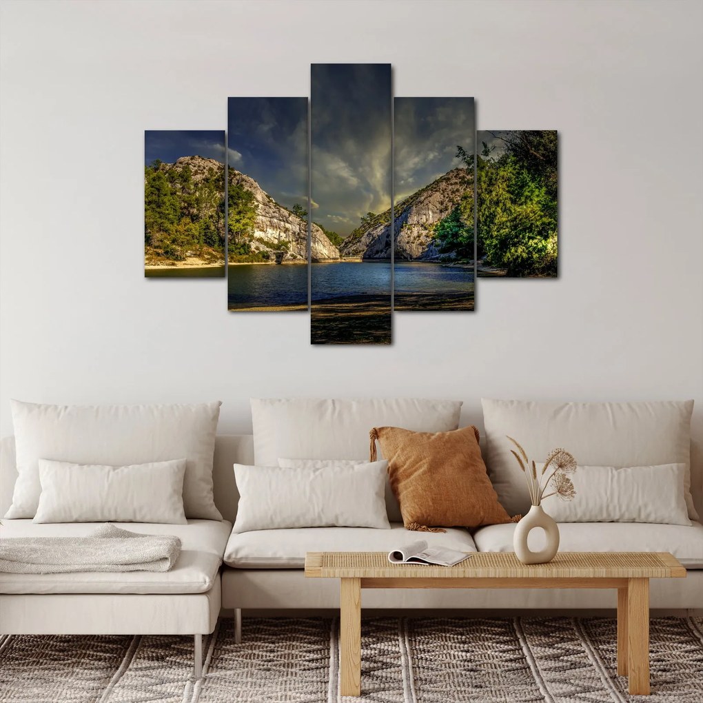 Tájkép tóval (150x105 cm)