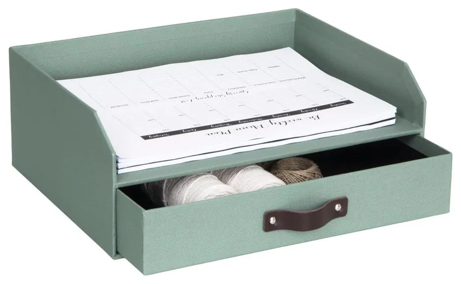 Zöld karton fiókos-dokumentumokhoz rendszerező Walter Canvas Paper Laminate – Bigso