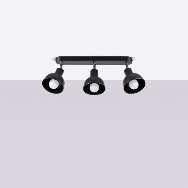 Sollux SL.1318 - Spotlámpa ELBA 3xE27/15W/230V fekete