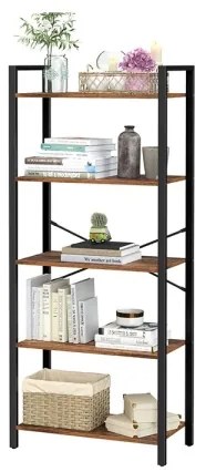 NAVARO könyvespolc barna/fekete