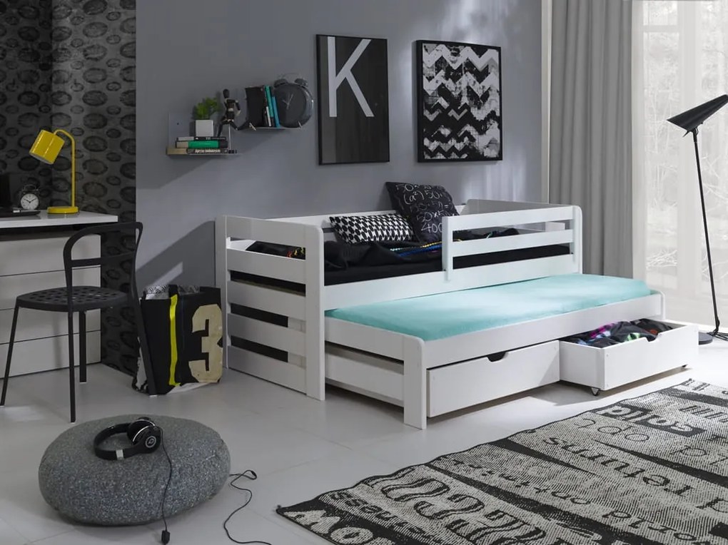 Gyerekágy 90 cm Sina (fehér) (ágyráccsal). Akció -10%. 615017