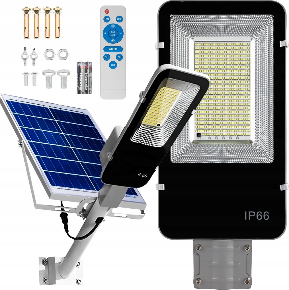 Napelemes Utcai Lámpa Led 1000W Szürkület Érzékelő Kerti Lámpa Erős