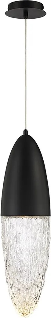 Quintiesse modern függeszték ecrou matt fekete átlátszó elsqn-ecrou-1p-bk