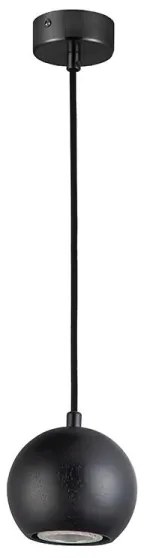 Csillár kábelen 1xGU10/10W/230V, átm. 11 cm, tömör kőris