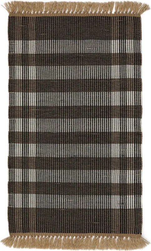 Fekete kétoldalas-kézi szövésű szőnyeg 60x90 cm Barani – Kave Home