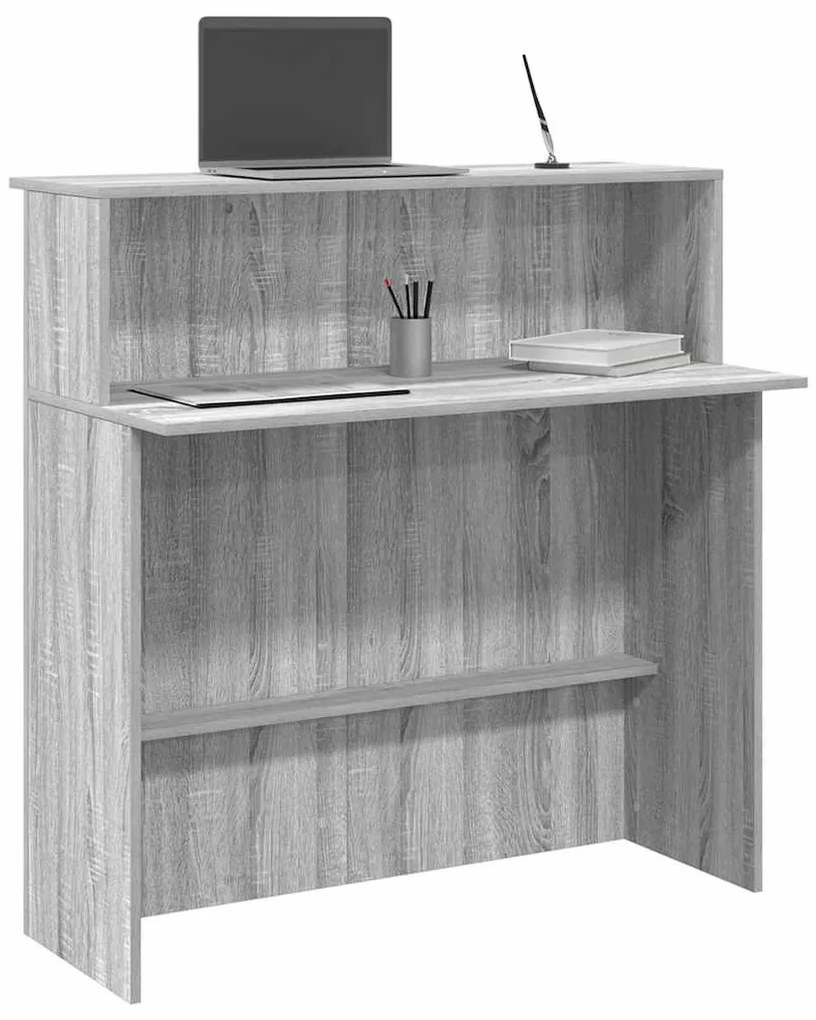 recepciós pult szürke sonoma 100x50x103,5 cm szerelt fa