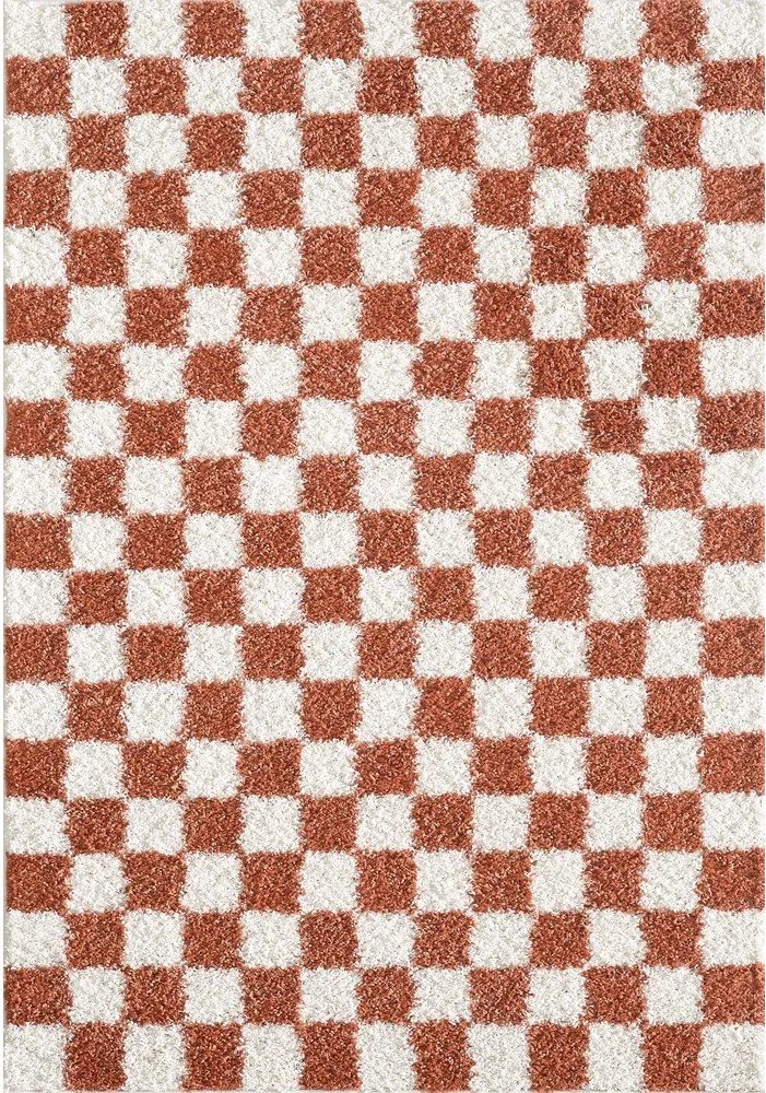 Krémszínű-terrakotta színű szőnyeg 120x170 cm Grida – ESTE