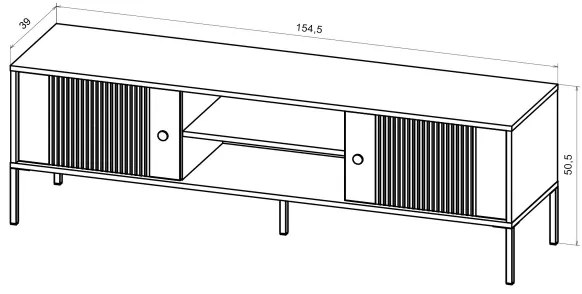 LUE TV-állvány zöld/fekete