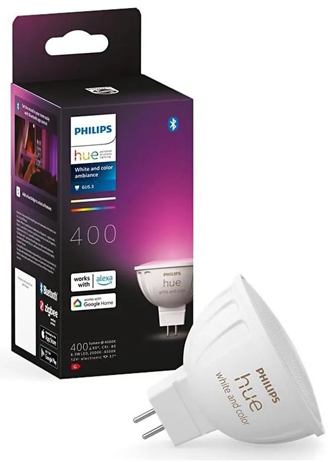Philips Hue WACA GU5,3/MR16 LED RGBW 6,3W 12V állítható fényerő, 2000-6500K