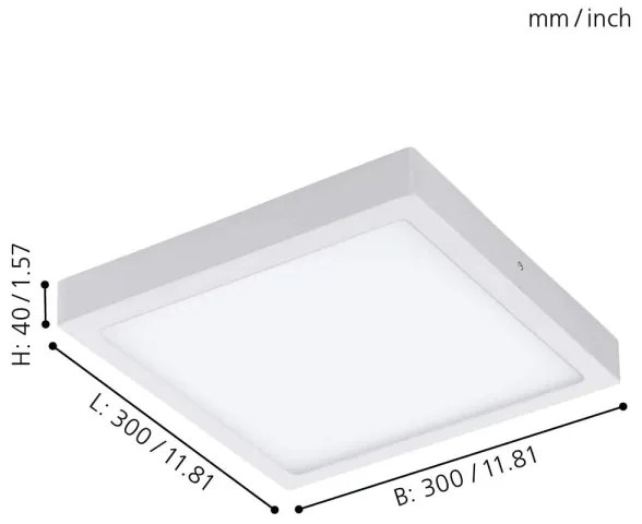 Eglo 96673 - LED RGBW fényerőszabályozható mennyezeti lámpatest FUEVA-C LED/21W/230V