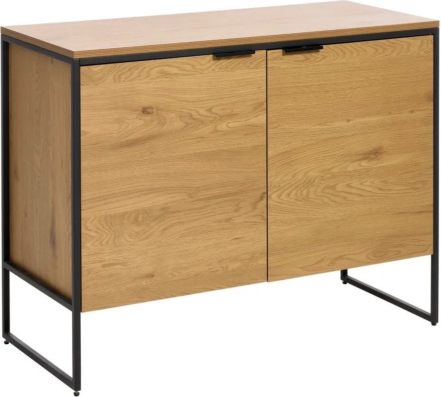 Natúr színű komód tölgyfa dekorral 104,5x80x45 cm Cesura – Unique Furniture