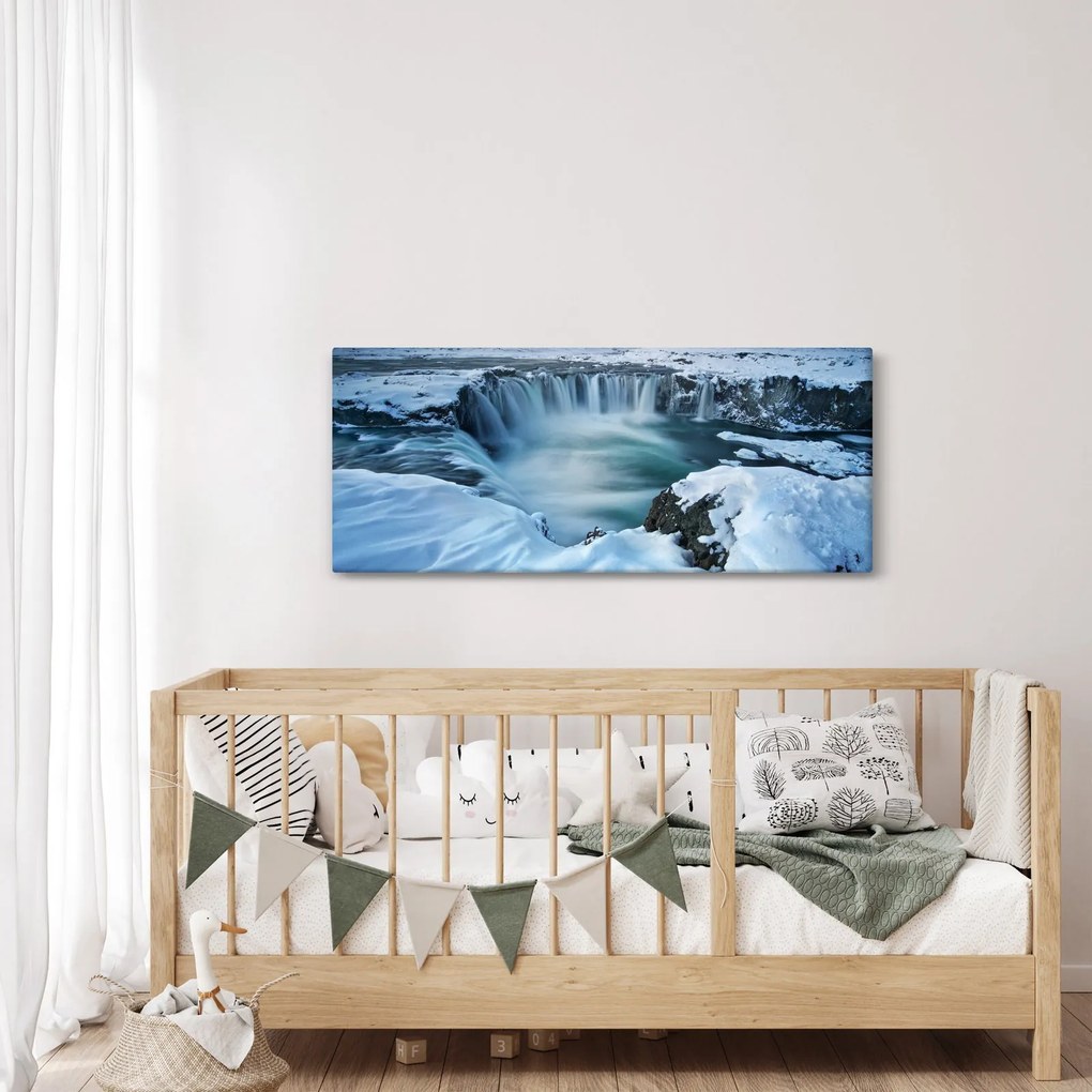 Kép - Istenek vízesése, Izland (120x50 cm)