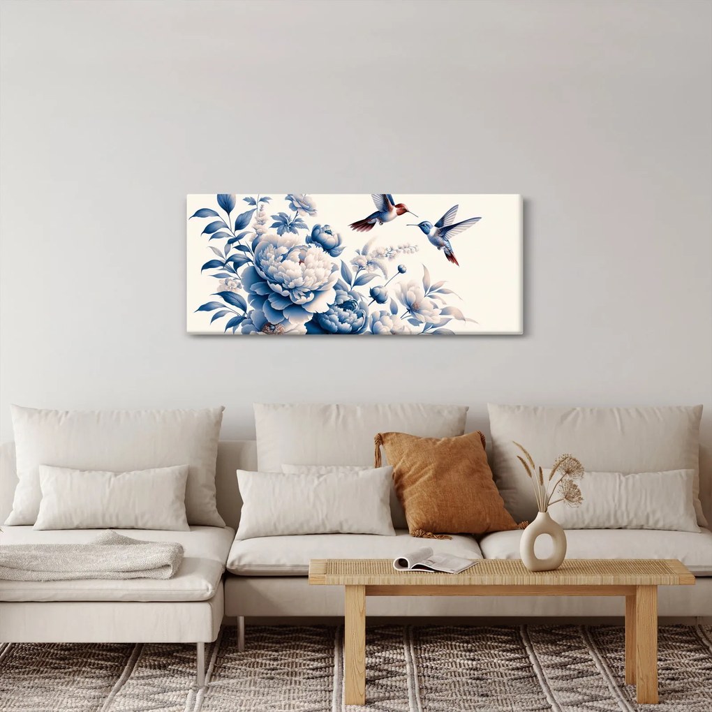 Kép - Kolibrik a virág felett (120x50 cm)