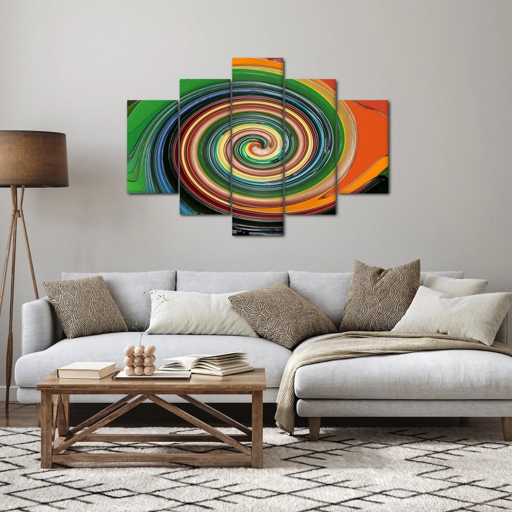 Absztrakt kép - színes spirál (150x105 cm)