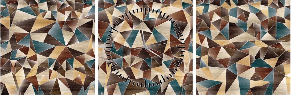 A háromszögek képe (órával) (90x30 cm)