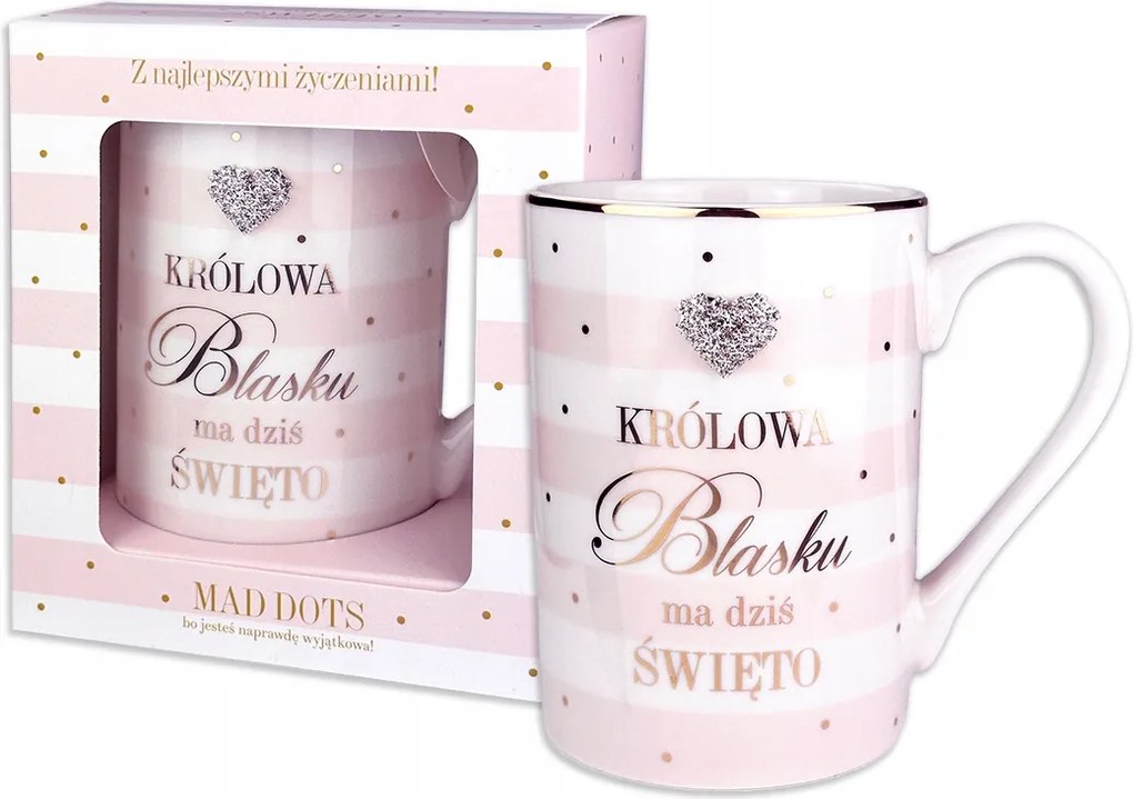 Bögre Mad Dots A Csillogás Királynője Ma Ünnep Elegáns Ajándék Nőknek