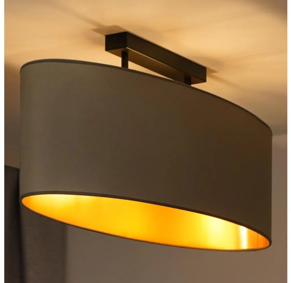 Duolla - Felületre szerelhető csillár OVAL VEGAN 2xE27/15W/230V bézs