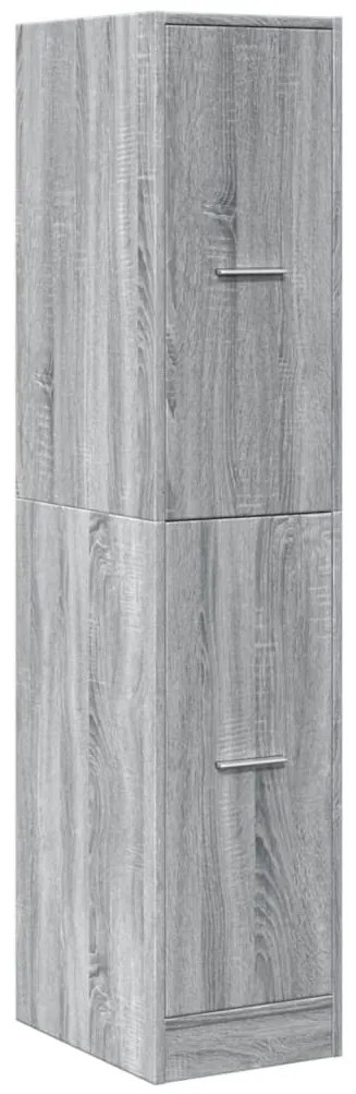 szürke sonoma színű szerelt fa patikaszekrény 30x41x144,5 cm