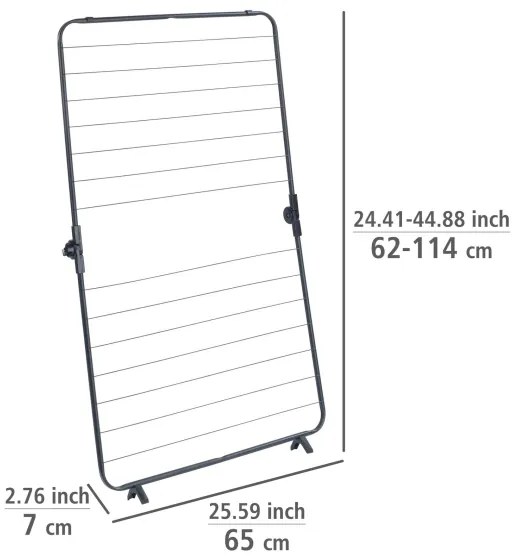 WENKO 63003100 - Ruhaszárító CHAMPION 65x114 cm fekete