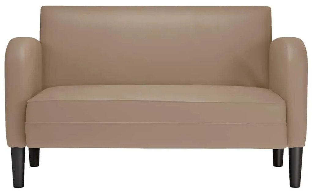 cappuccino műbőr loveseat kanapé 110 cm