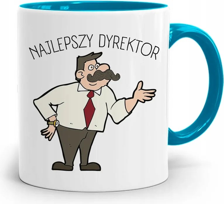 Az Igazgató Számára Kék Bögre A Legjobb Igazgató fényképes nyomtatással