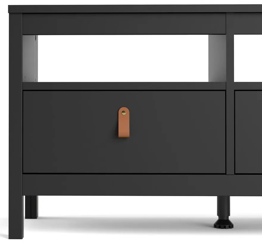 Fekete TV-állvány 151x54 cm Madrid – Tvilum