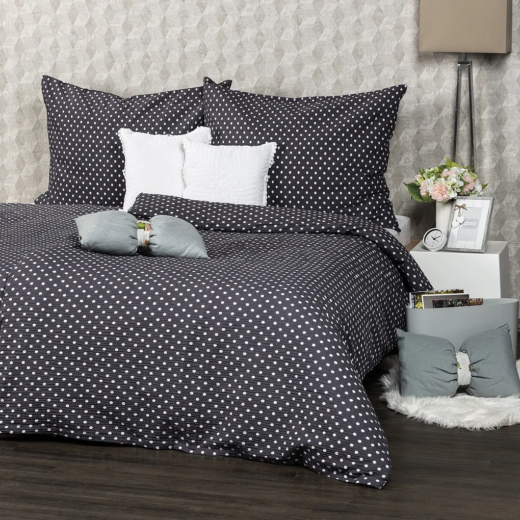 4Home szürke pöttyös krepp ágyneműhuzat