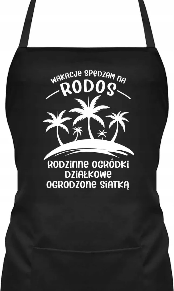 A nyaralást Rodoszon töltöm Vicces Kötény Ajándék