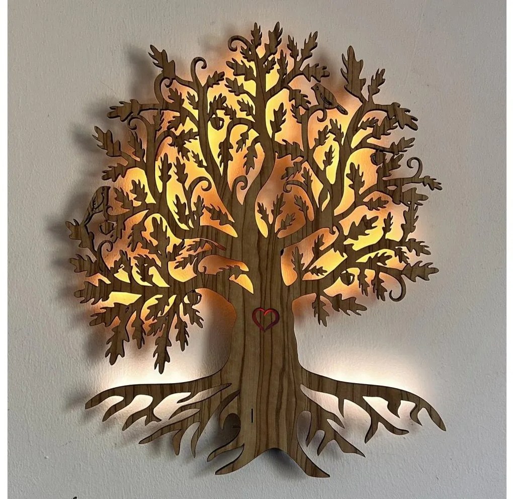 Li-Go 5747/DUB2 - LED fali dekoráció LED/10W/230V 45x55 cm tölgy