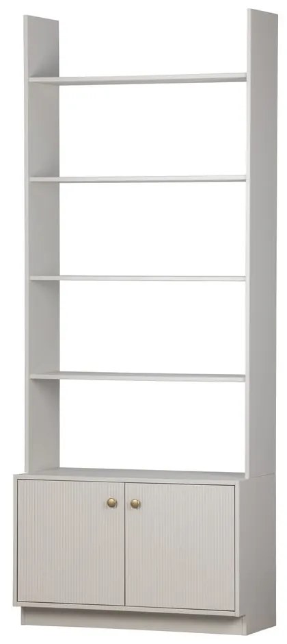 Világosszürke borovi fenyő moduláris könyvespolc 80x200 cm Madu – WOOOD