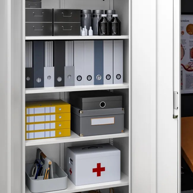 Fém öltözőszekrény JAN Compact 1750 x 800 x 400 mm, fehér