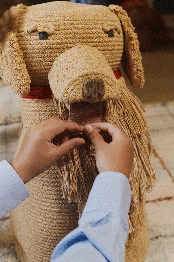 Bézs textil játéktároló kosár 40x30x55 cm Luna – Lorena Canals