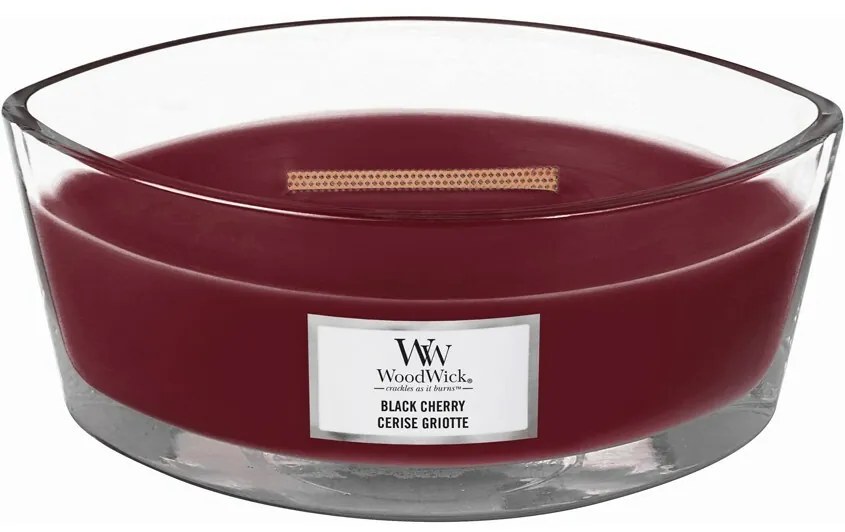WoodWick Illatosító gyertya hajó Black Cherry, 453g