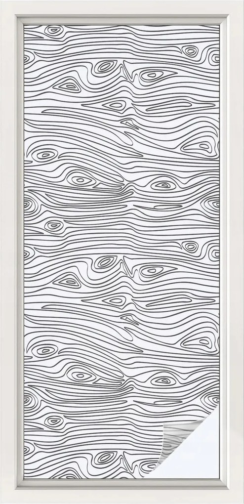 Öntapadós szélvédő furnér Adatvédelem Fa vonalak 50x116 cm