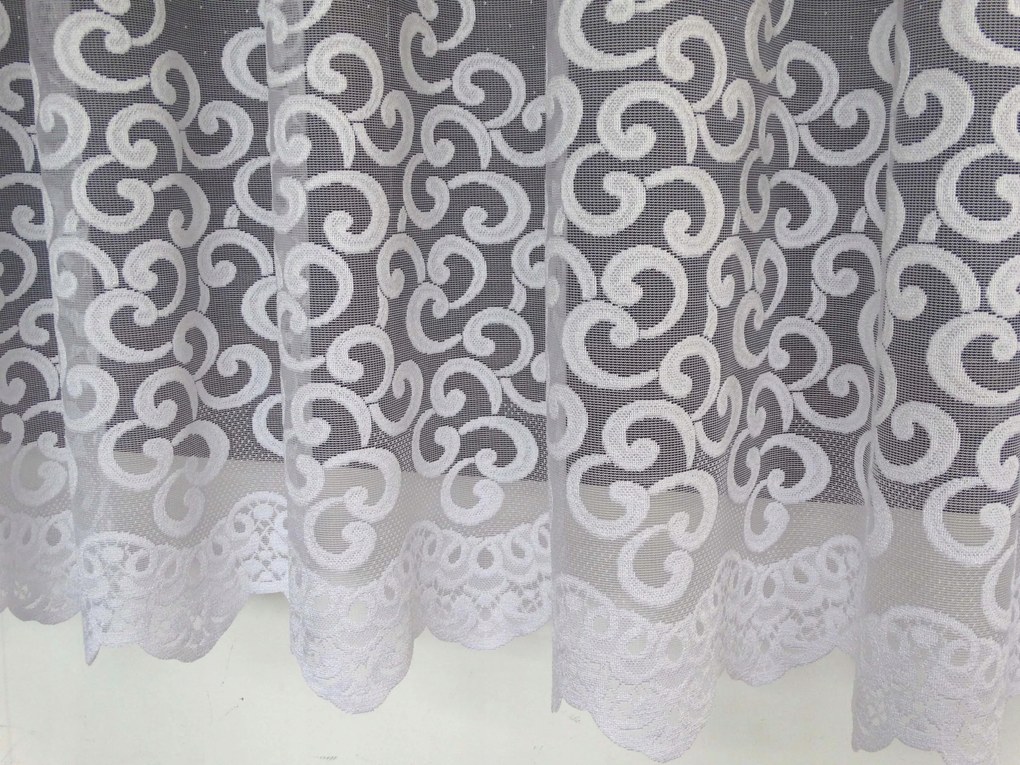 Mg Függöny jacquard 4463 Fehér 390X180cm Kész Szalaggal K