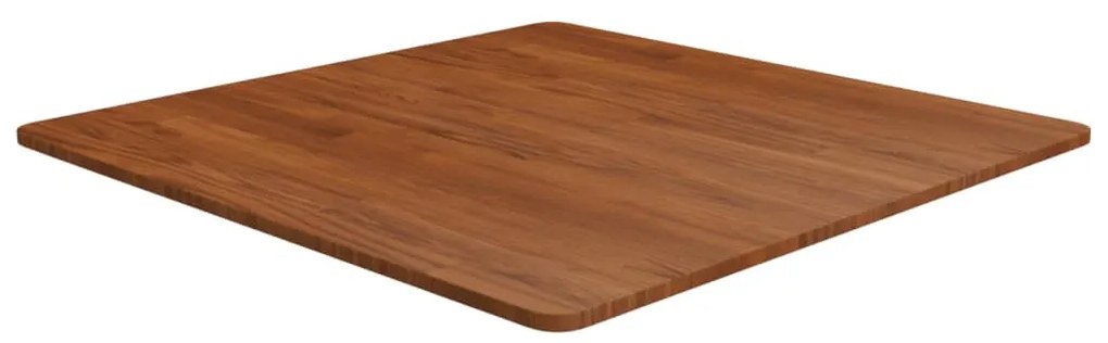 sötétbarna kezelt tömör tölgyfa négyzet asztallap 80x80x1,5cm
