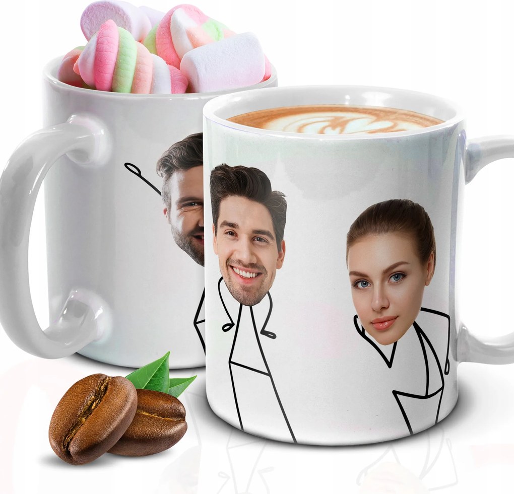 Bögre Fehér 330ml Az Ön fényképe Arcok Ajándék We Are The Best Név Varázsló