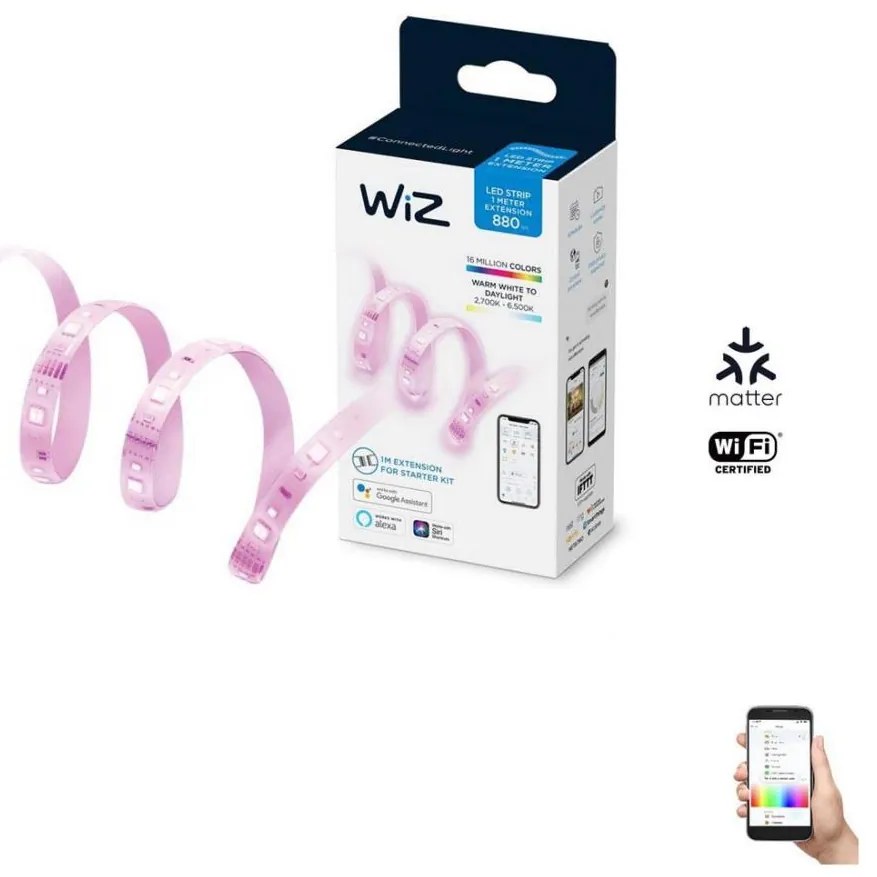 WiZ - LED RGBW Dimmelhető szalag 1m LED/11W/12V 2700-6500K Wi-Fi