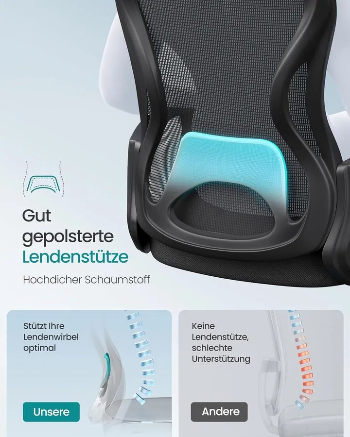 Irodai Szék Ergonomikus Hálós Forgószék, fekete