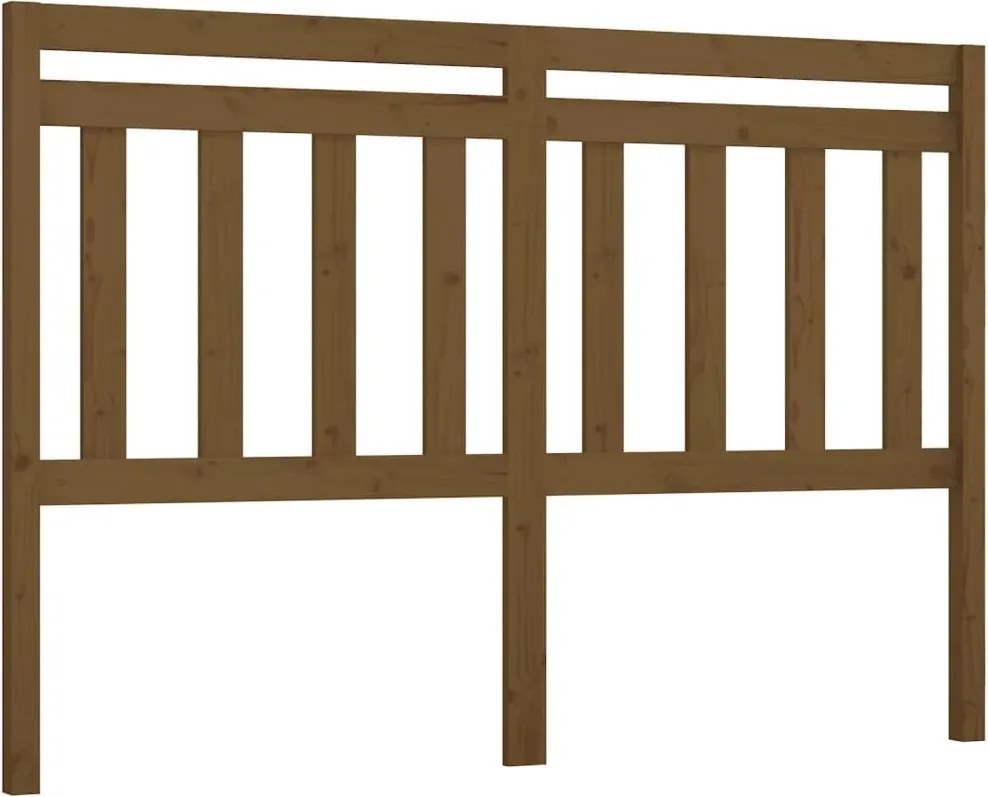 vidaXL mézbarna tömör fenyőfa ágyfejtámla 146 x 4 x 100 cm