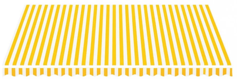 sárga és fehér csere napellenző ponyva 4,5 x 3,5 m