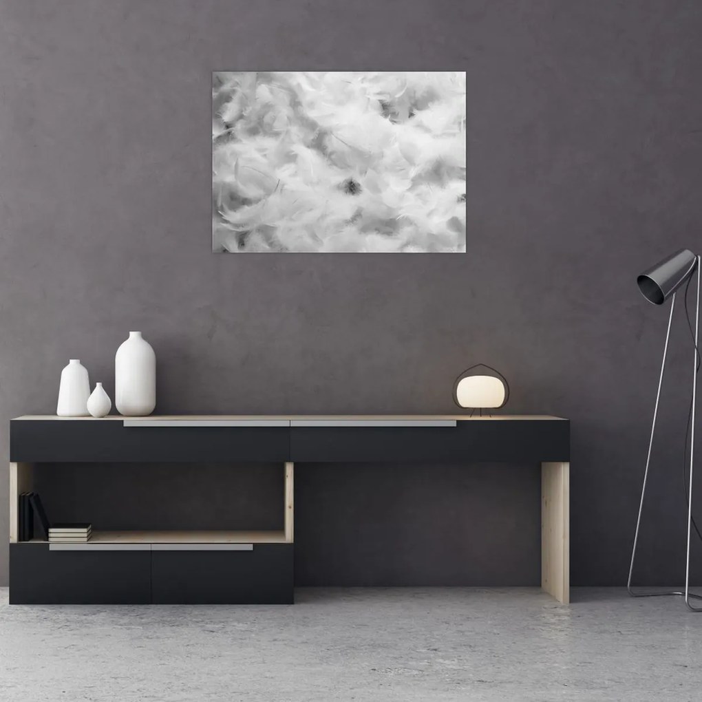 Kép - Színű tollfelhők (70x50 cm)