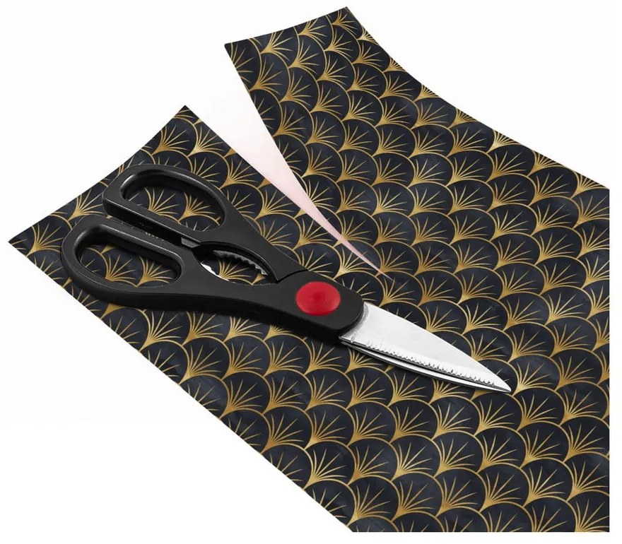 Youlika fekete-aranyszínű dekorációs bútortapéta - Ambiance